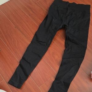 Black Ribbed Leggings